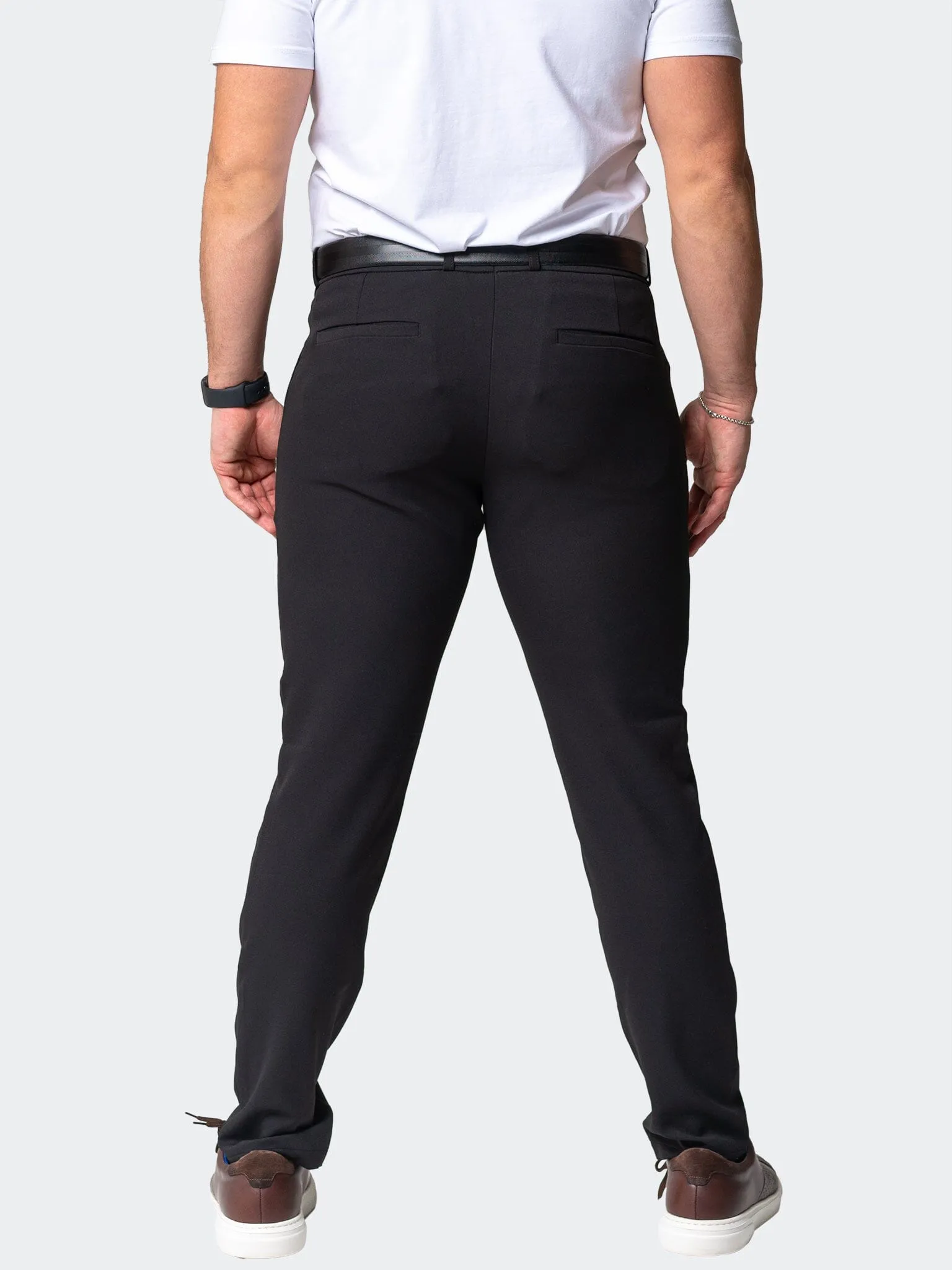 4-Way Stretch Pants Solid Black