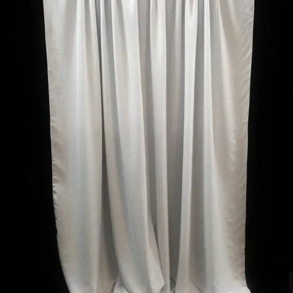 5pcs - Scuba (Wrinkle-Free) Drapery Panel 8' Tall x 58" wide - Ivory