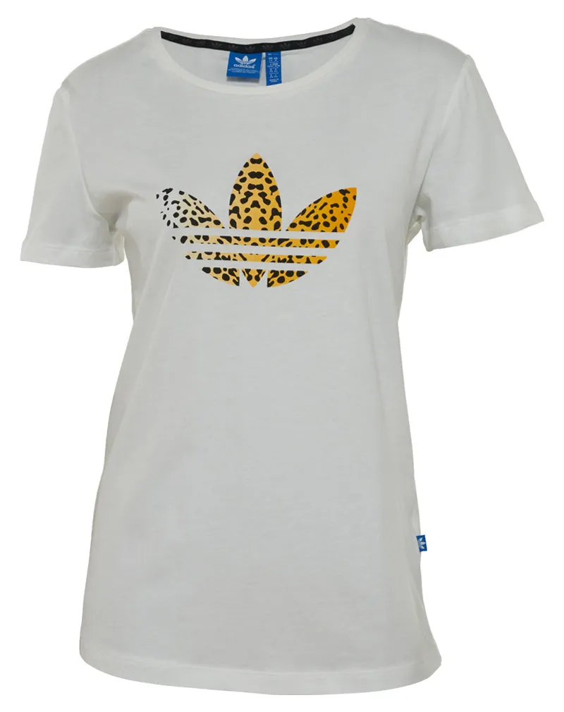 Adidas Leopard Trefoil Tee Womens Style : M30292
