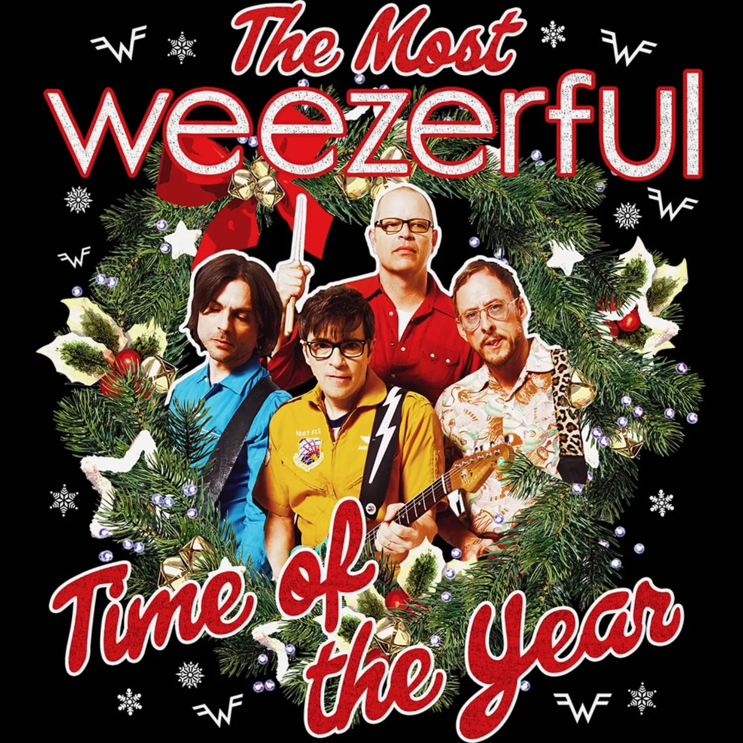 American Classics Weezer Band The Most Weezerful Time of The Year Christmas Shirt Adult Short Sleeve T Shirt