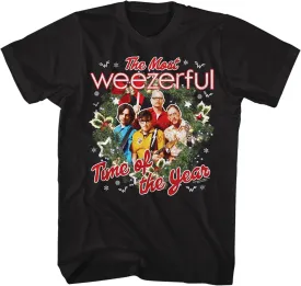 American Classics Weezer Band The Most Weezerful Time of The Year Christmas Shirt Adult Short Sleeve T Shirt