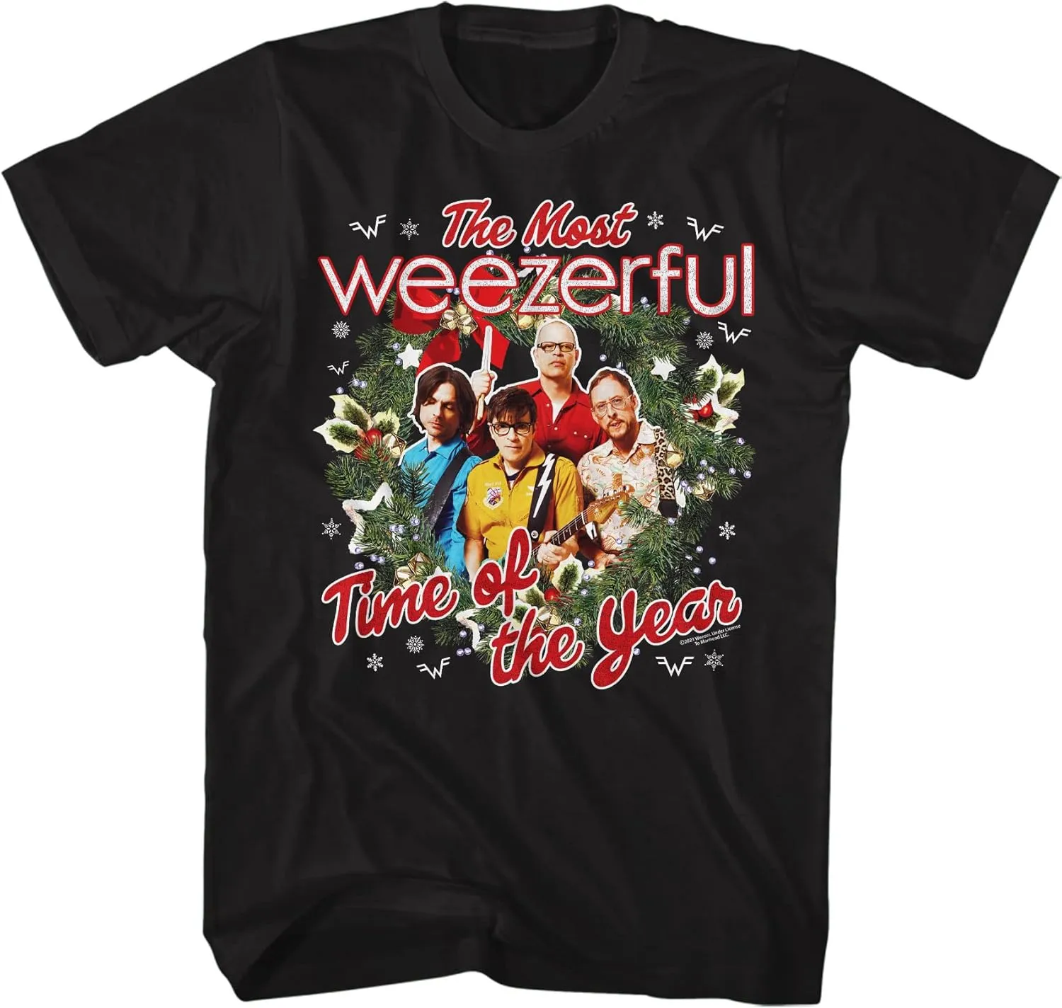 American Classics Weezer Band The Most Weezerful Time of The Year Christmas Shirt Adult Short Sleeve T Shirt