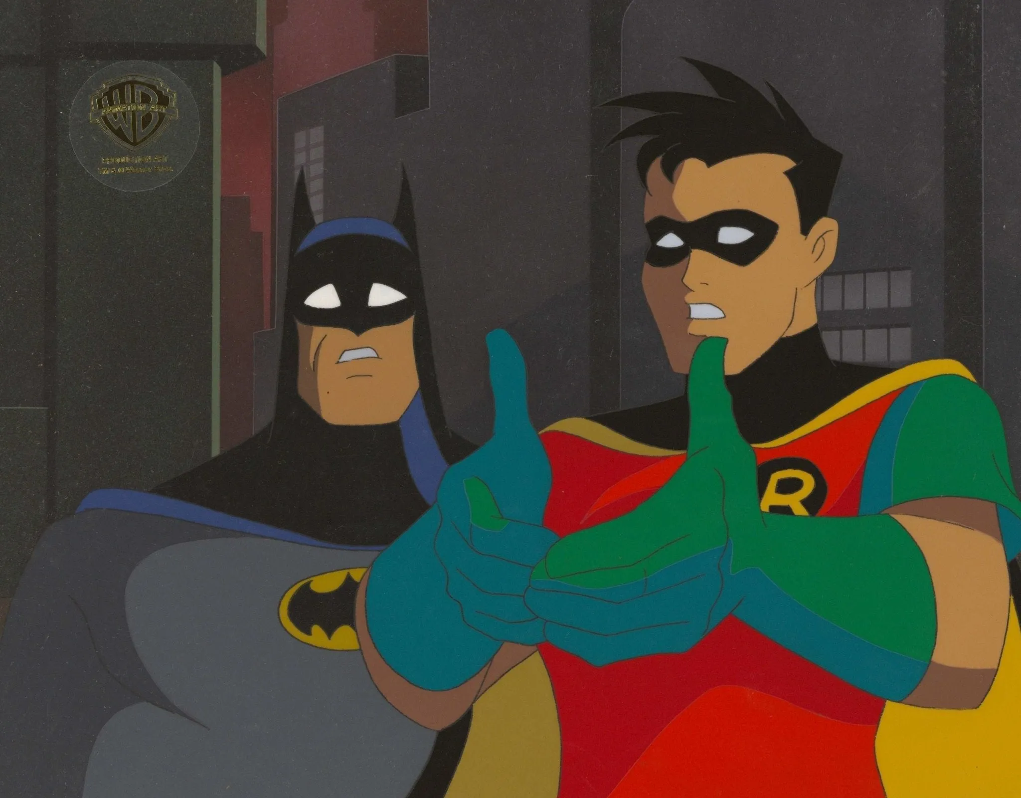 Batman The Animated Series Original Production Cel: Batman and Robin