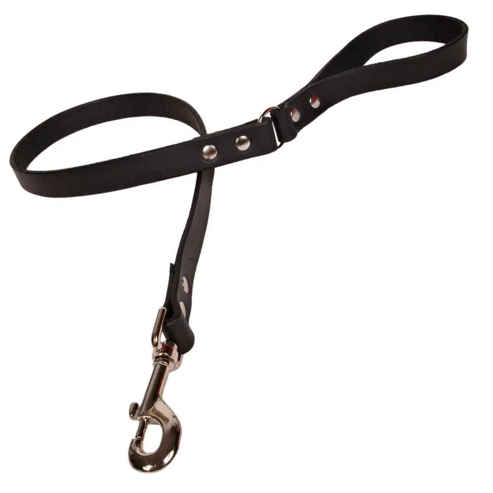Black Leather Dog Collars