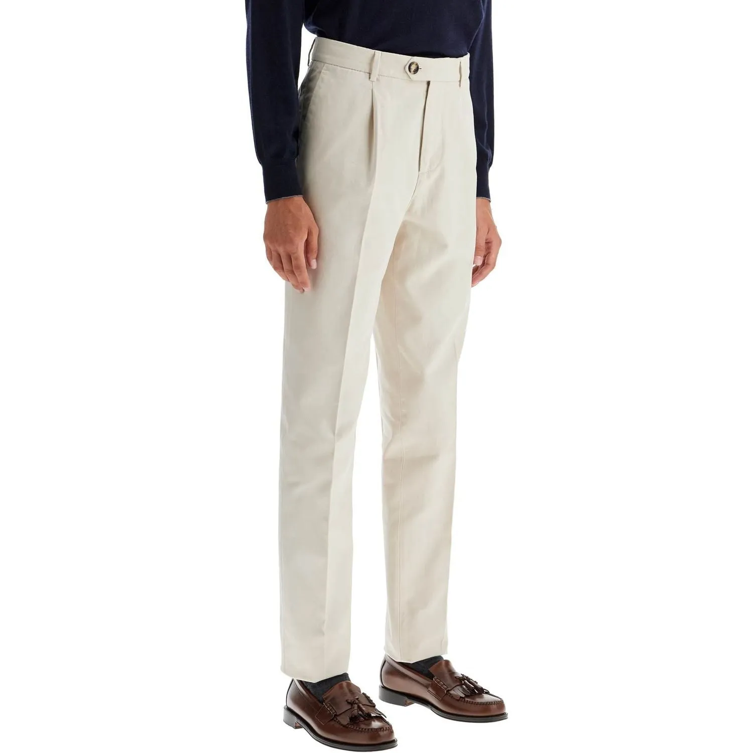 Brunello Cucinelli leisure fit gabardine trousers