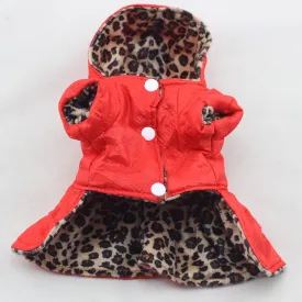 Chic DIVA Dog Reversible Faux Leopard Pet Coat