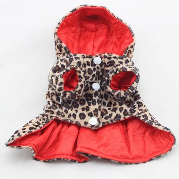 Chic DIVA Dog Reversible Faux Leopard Pet Coat