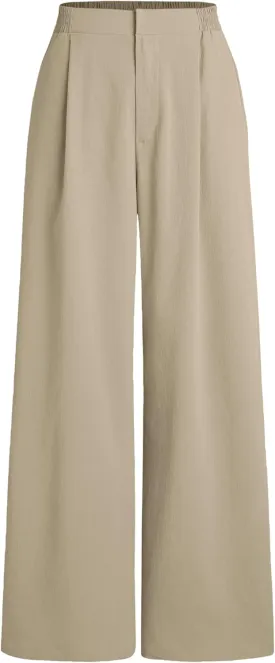CIDER High Waist Solid Pleated Wide Leg Trousers