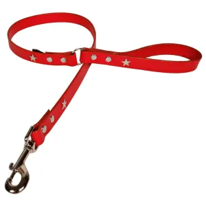 Creature Clothes Red Leather Dog Leads