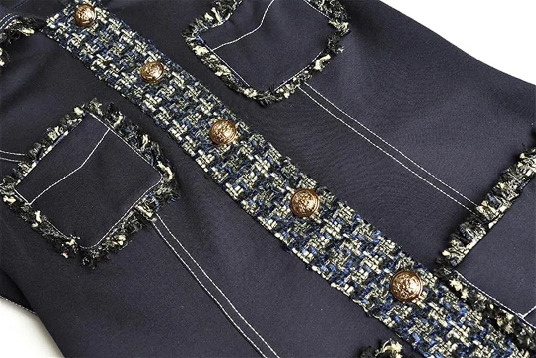 ERFMFKL Womens Single-Breasted Tassel Trench Coats Patchwork Long Sleeve Pocket A-Line Overcoat
