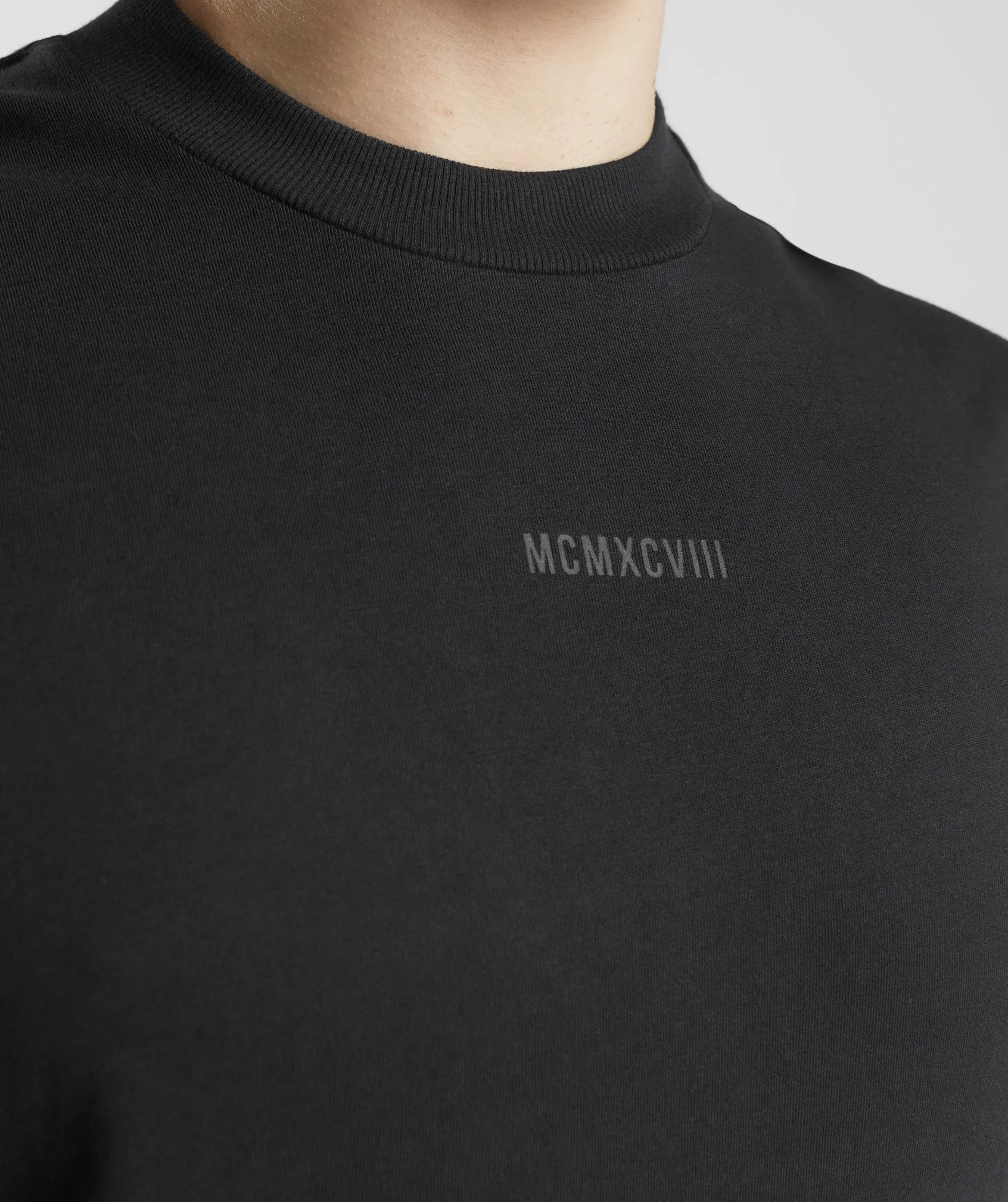 GS x David Laid Oversized Long Sleeve T-Shirt - Black