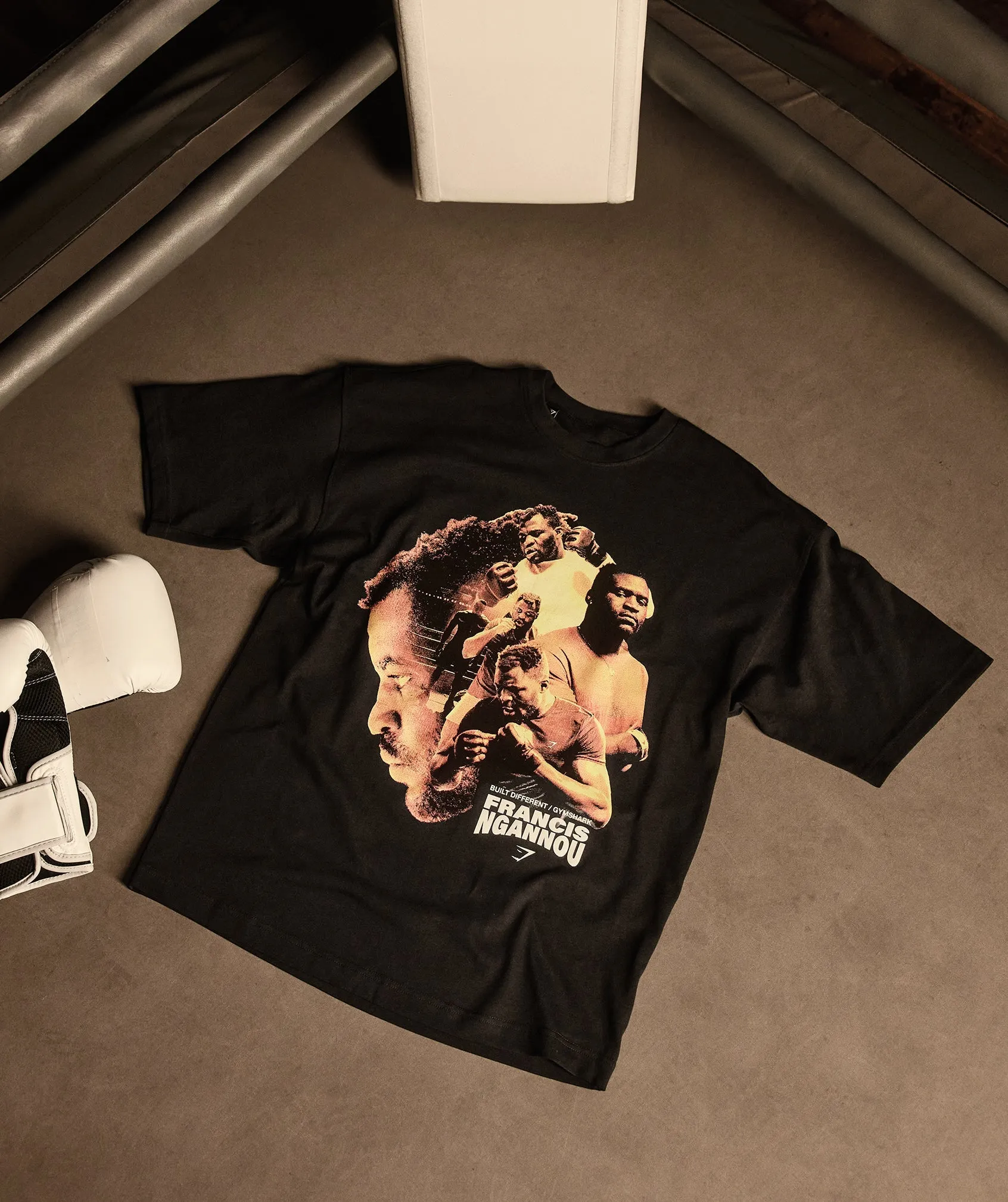 Francis Ngannou Graphic Print Tee in Black - GS Edition