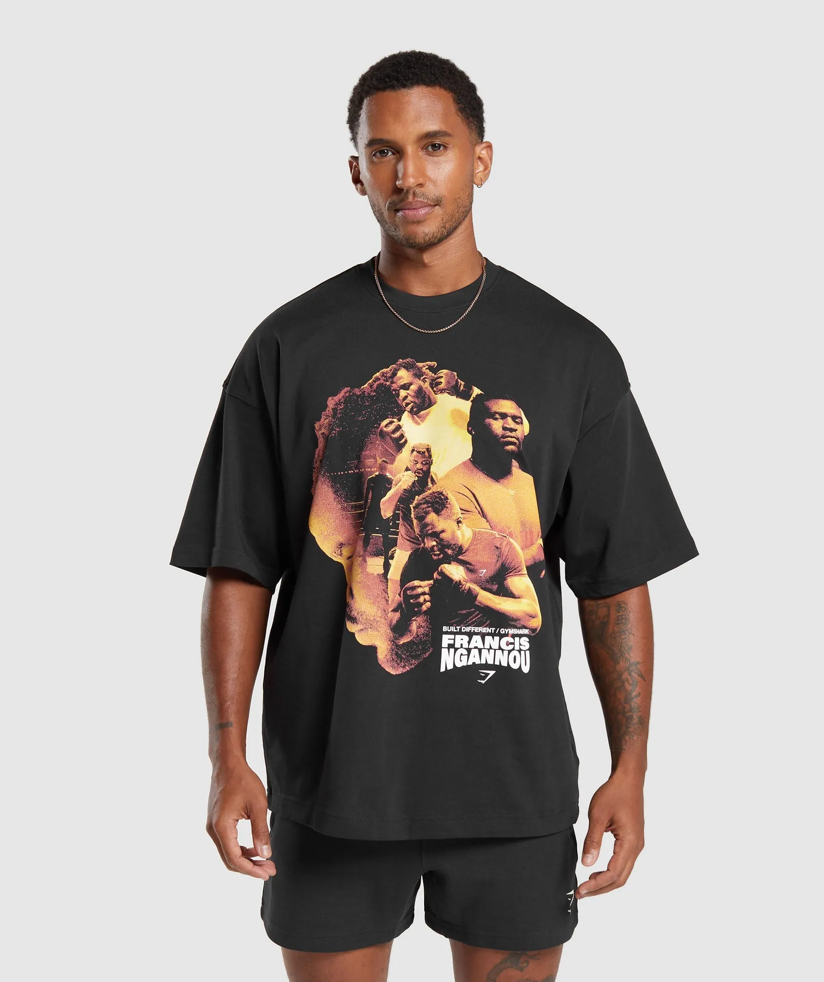 Francis Ngannou Graphic Print Tee in Black - GS Edition