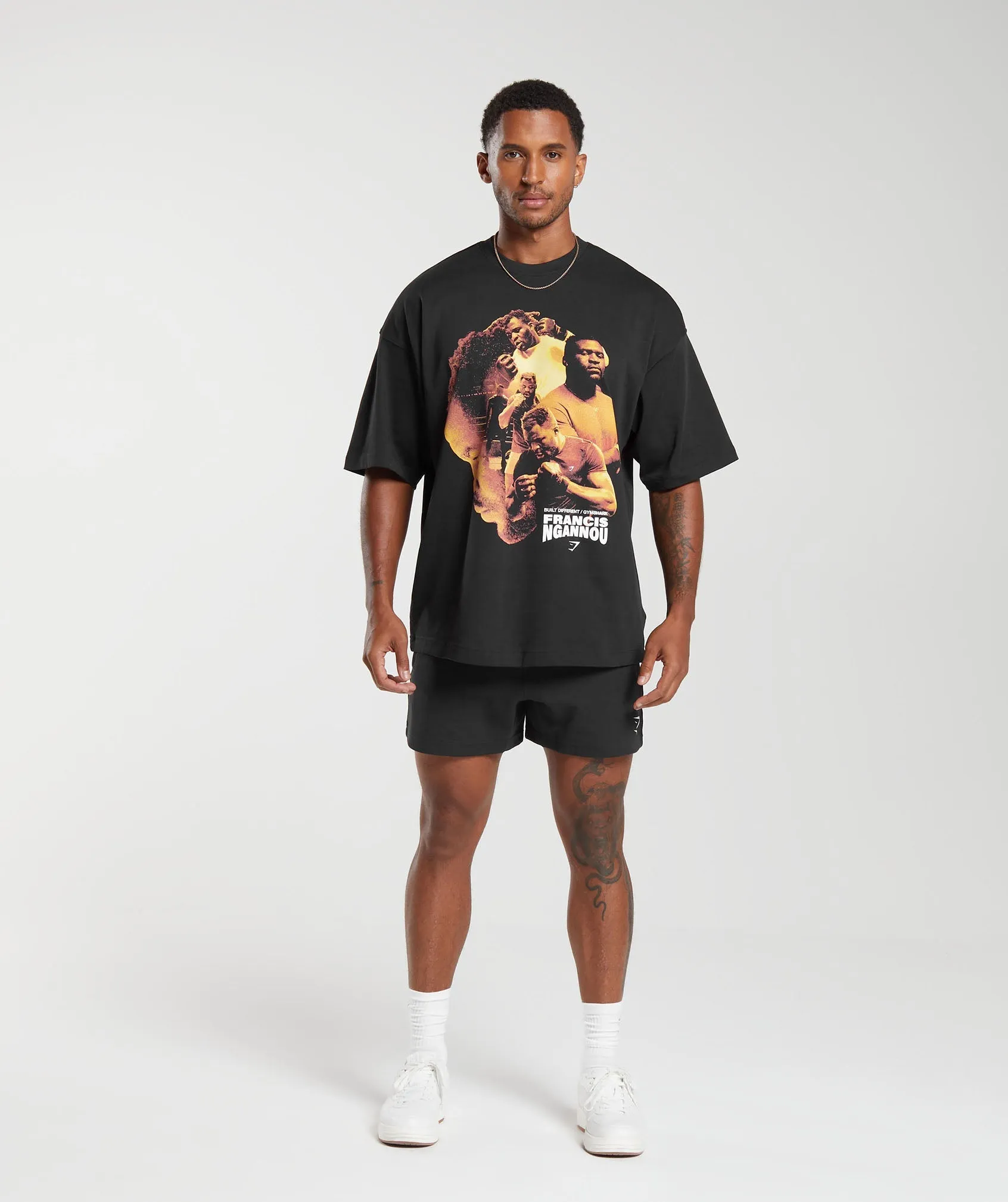 Francis Ngannou Graphic Print Tee in Black - GS Edition