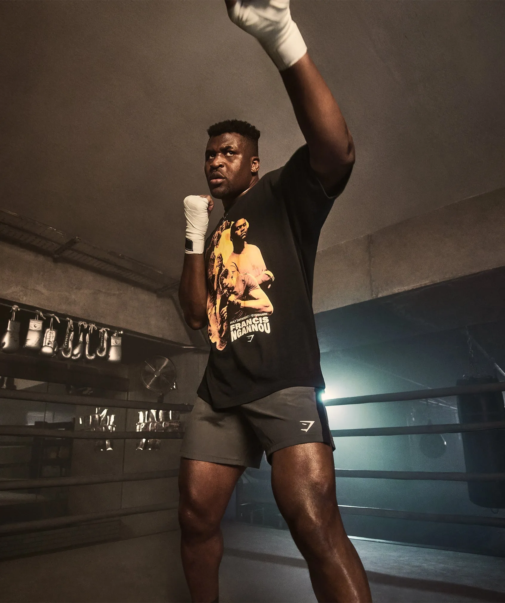 Francis Ngannou Graphic Print Tee in Black - GS Edition
