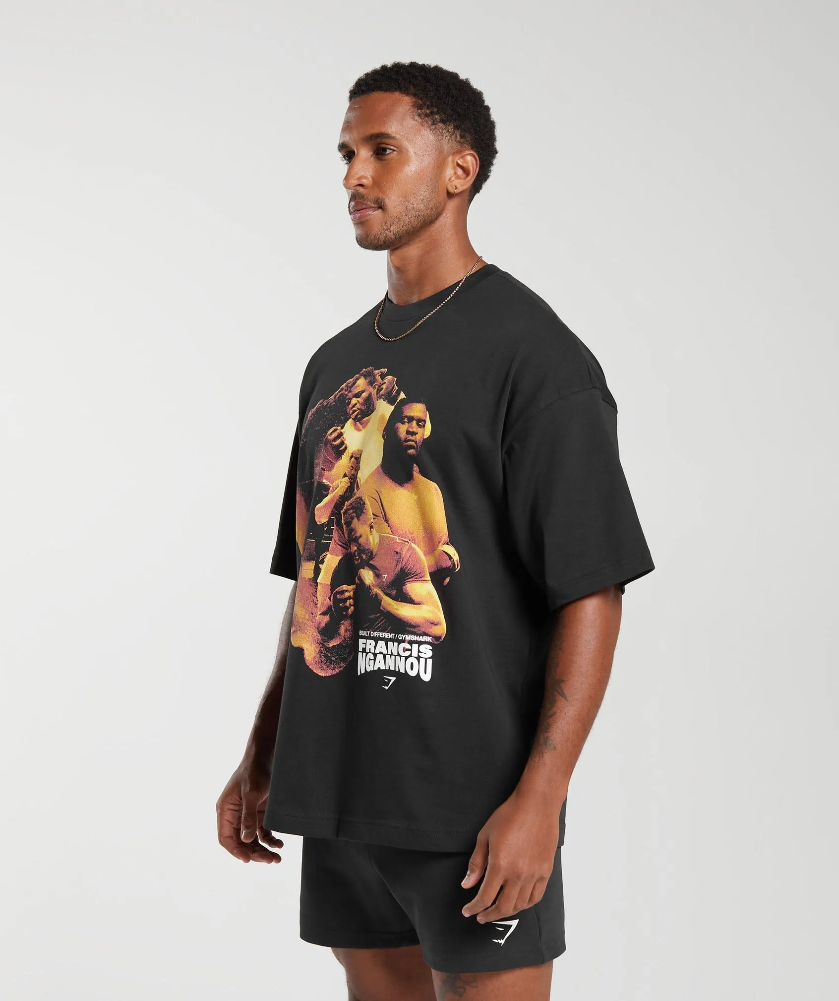 Francis Ngannou Graphic Print Tee in Black - GS Edition