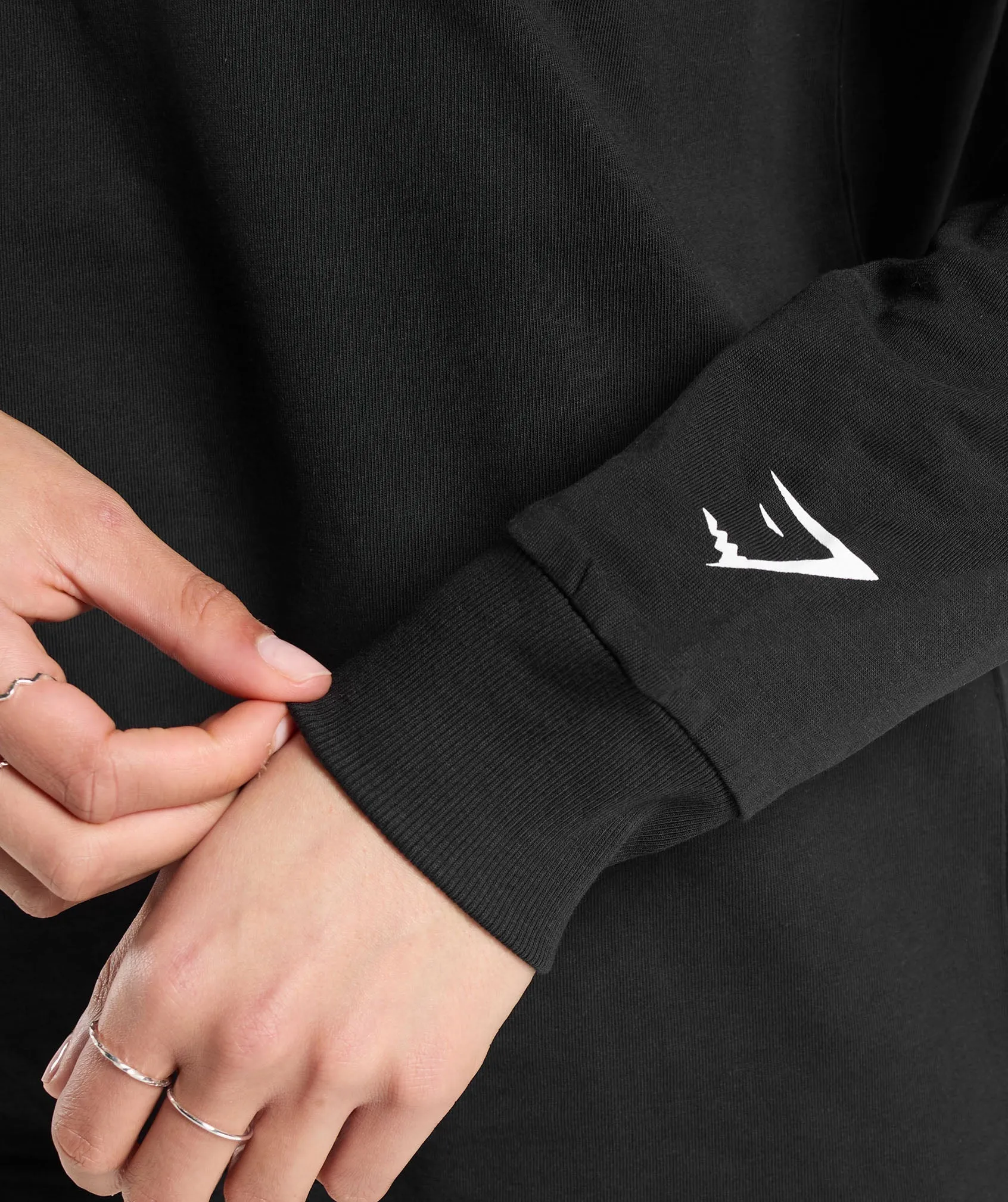 Black Gymshark Visionary Long-Sleeve Workout Top