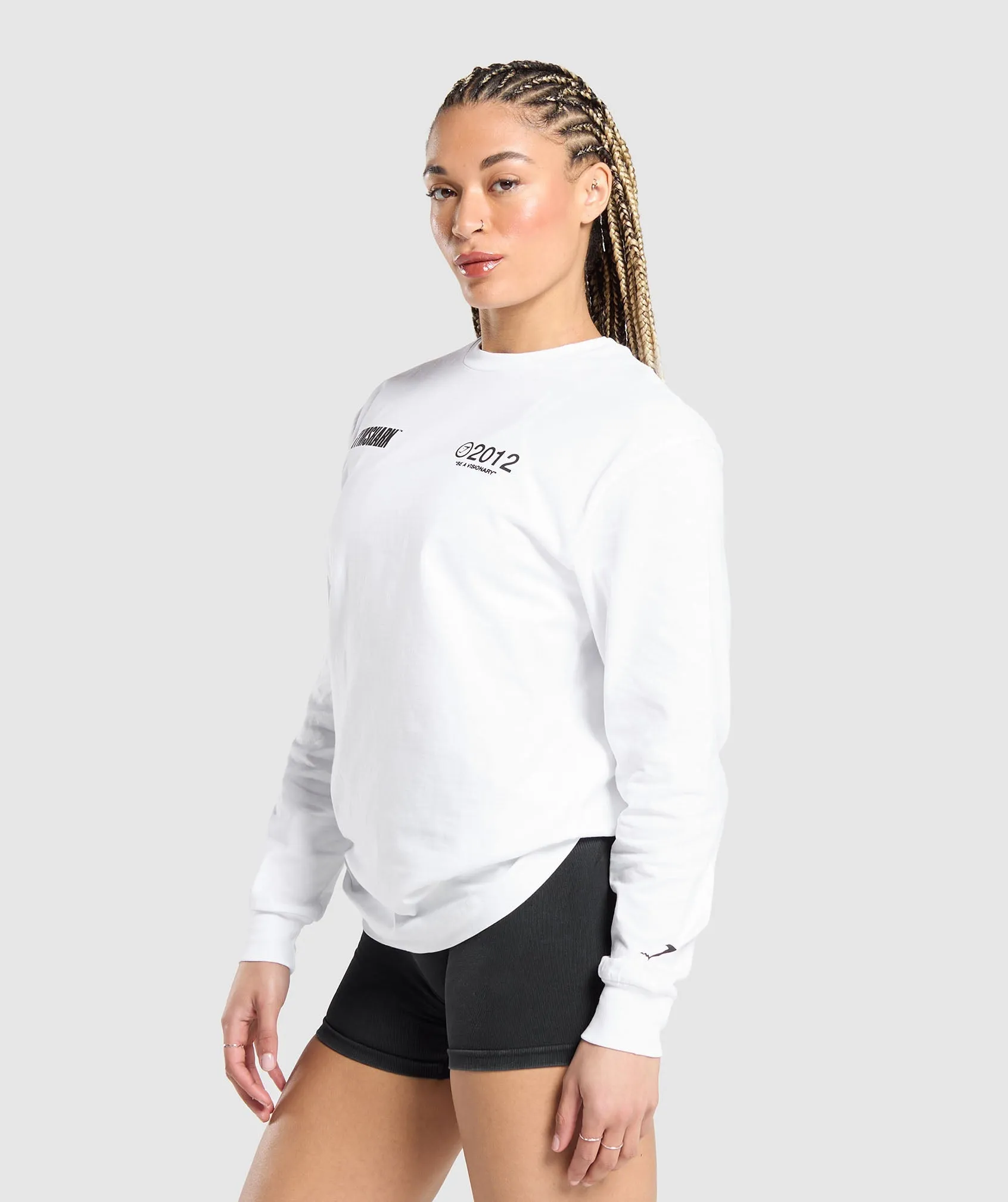 Gymshark Be a Visionary Long Sleeve Top - White