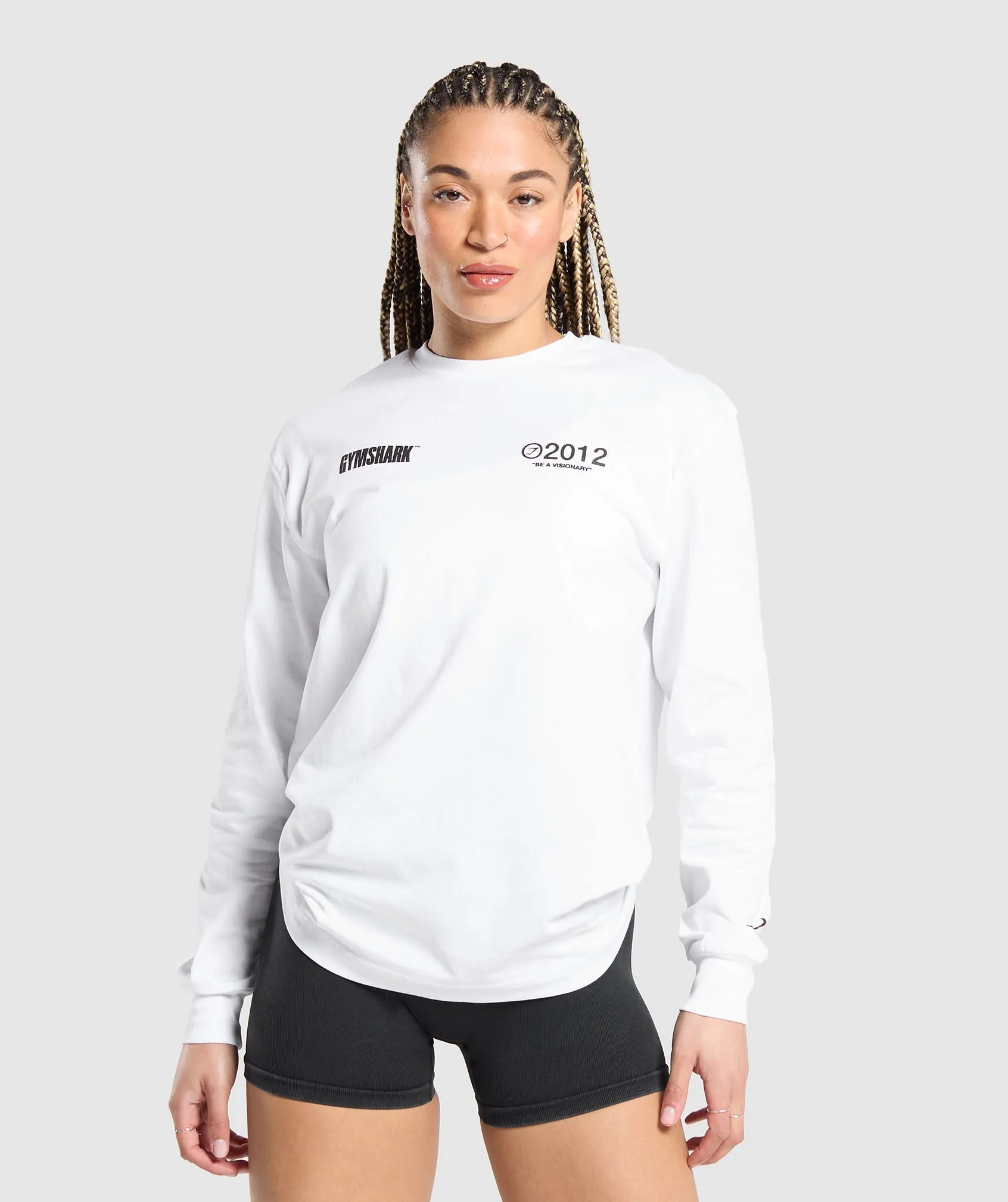Gymshark Be a Visionary Long Sleeve Top - White