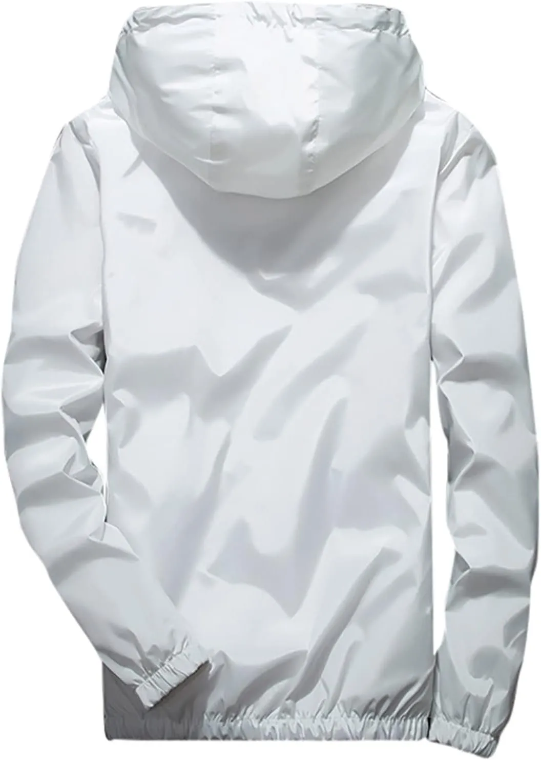 Men Lightweight Waterproof Jackets,Mens Windbreaker with Hood Outdoor Raincoat for Hiking Running Travel Zip Hoodies