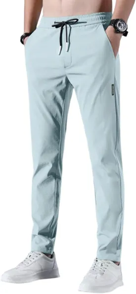 Mens Casual Pants - Unisex Ultra Stretch Quick Drying Pants Plus Size Breathable Hiking Pant Golf Travel Summer Pant