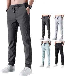 Mens Casual Pants - Unisex Ultra Stretch Quick Drying Pants Plus Size Breathable Hiking Pant Golf Travel Summer Pant