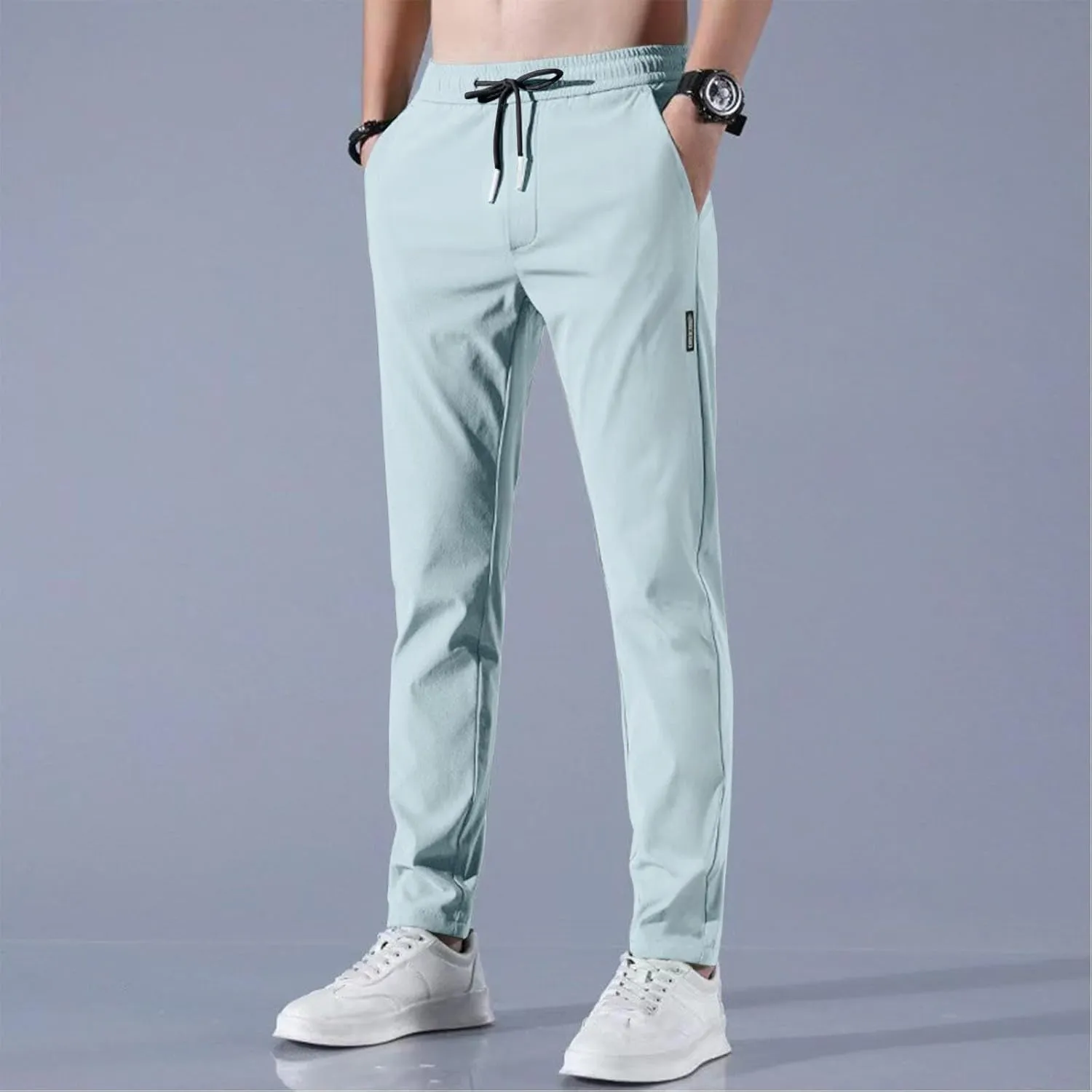 Mens Casual Pants - Unisex Ultra Stretch Quick Drying Pants Plus Size Breathable Hiking Pant Golf Travel Summer Pant