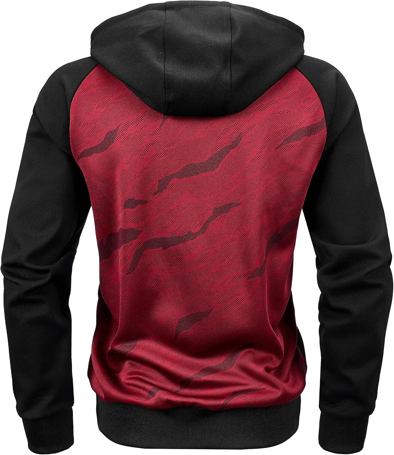 Men's Color Block Hoodie-Full Zip Ultimate Heavyweight Fleece Hoodie-Camo zip up hoodie With Kanga Pocket
