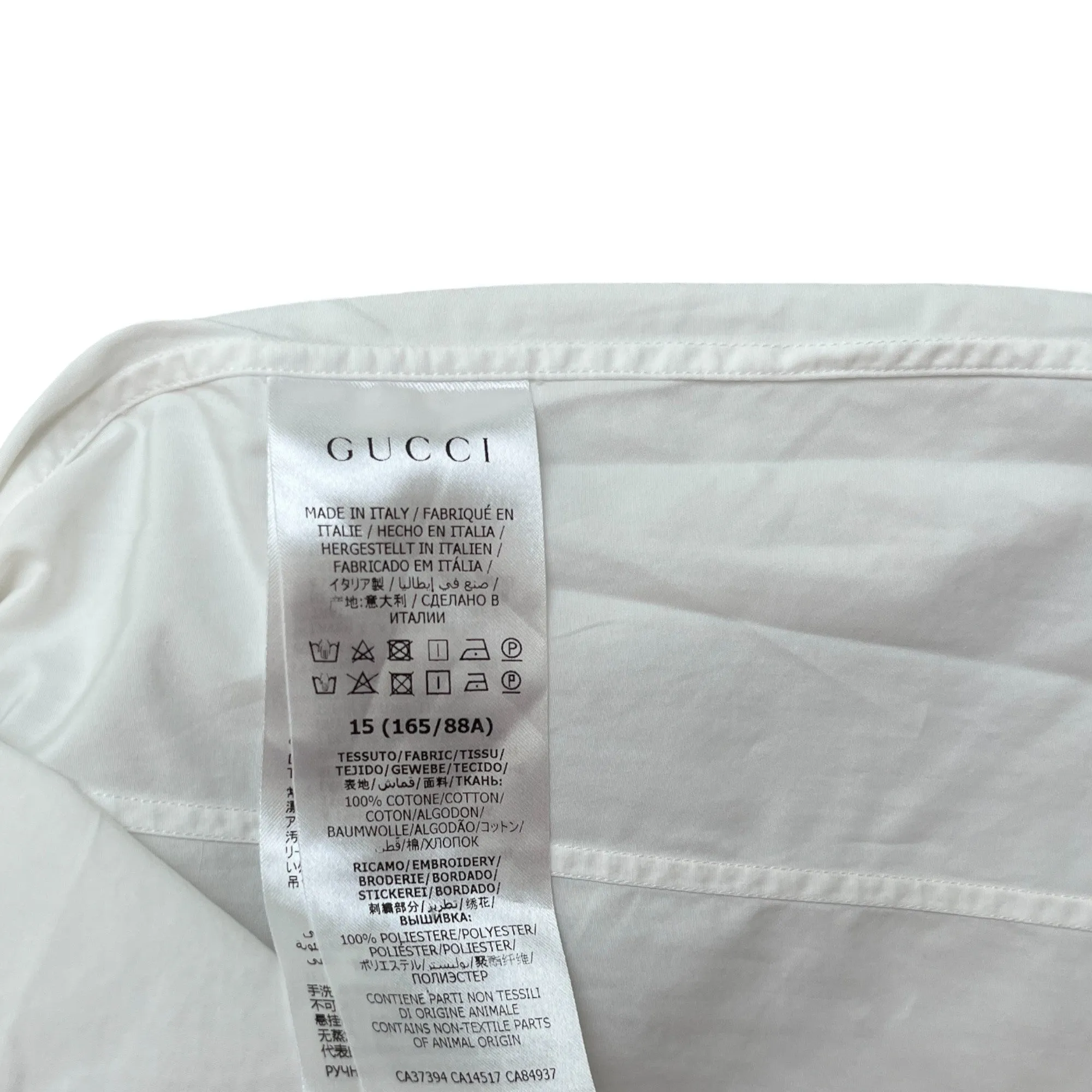 Men's Cotton Long Sleeve Shirt White Size XS