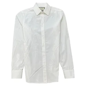 Men's Cotton Long Sleeve Shirt White Size XS