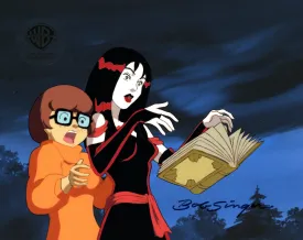 Scooby-Doo and the Witch's Ghost Original Production Cel and Matching Drawing Signed by Bob Singer: Velma, Thorn