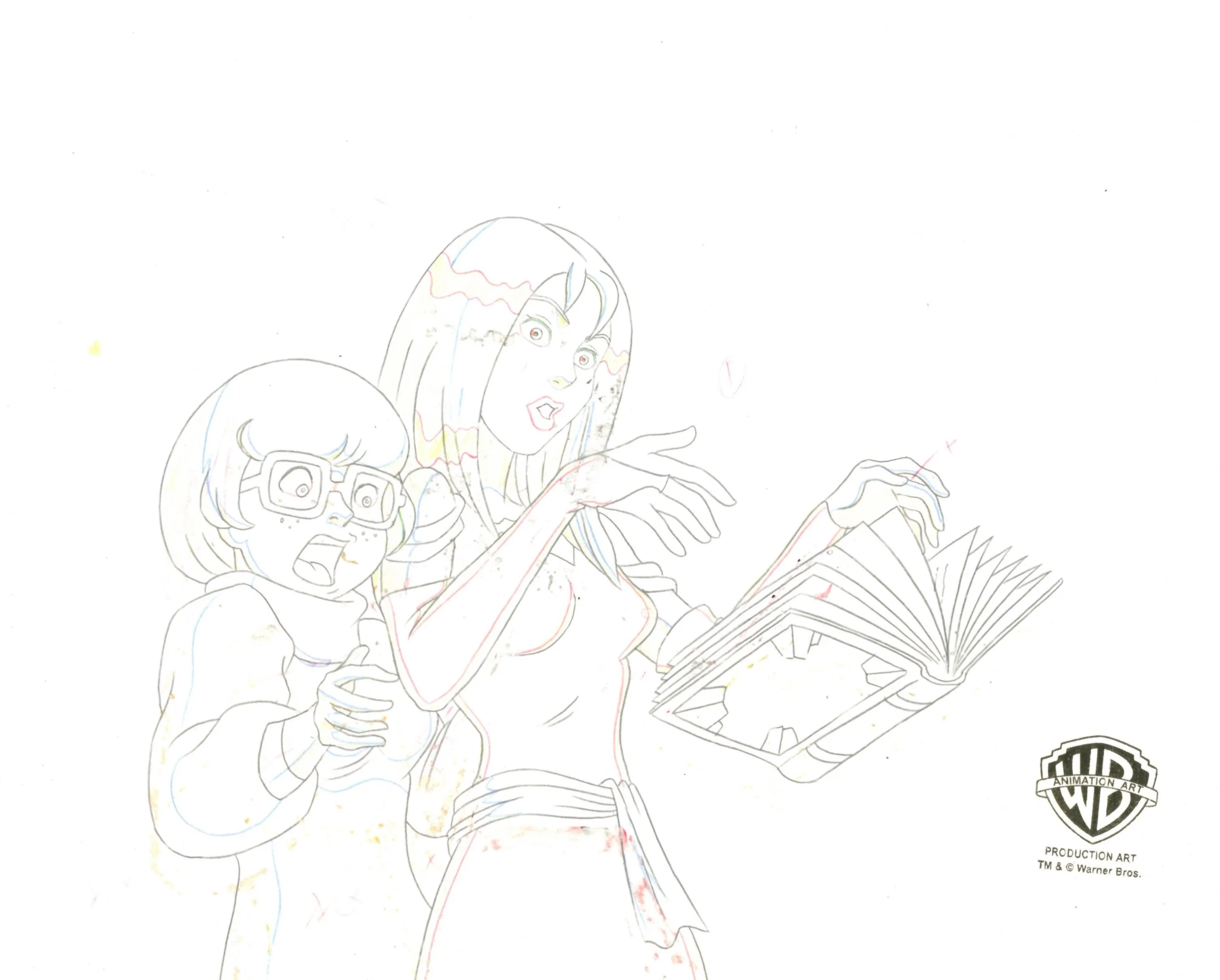 Scooby-Doo and the Witch's Ghost Original Production Cel and Matching Drawing Signed by Bob Singer: Velma, Thorn