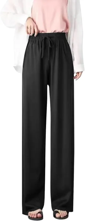 Summer Pants for Women Lightweight Straight Leg Workout Pants Casual Loose Work Gym Athletic Joggers with Pockets