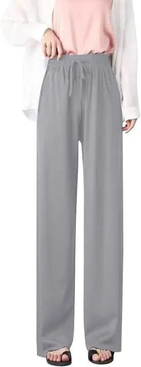 Summer Pants for Women Lightweight Straight Leg Workout Pants Casual Loose Work Gym Athletic Joggers with Pockets