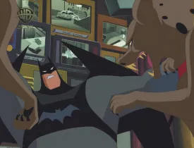 The New Adventures of Batman Original Production Cel: Batman with Framing