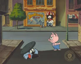 Tiny Toons Original Production Cel: Hamton, Calamity, and Furrball