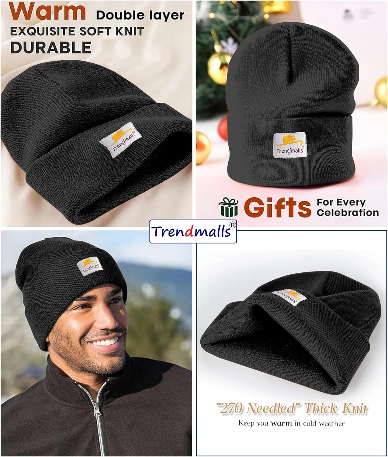 TRENDMALLS Mens/Women/Kids Cap Unisex Hat Knit Cuffed Beanie