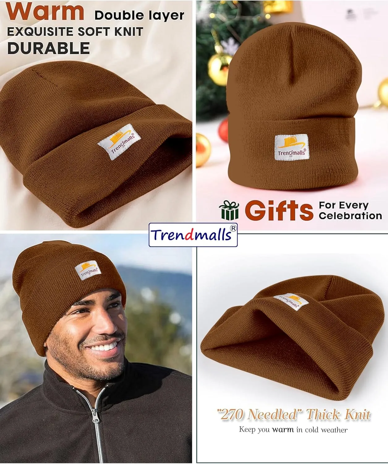 TRENDMALLS Mens/Women/Kids Cap Unisex Hat Knit Cuffed Beanie