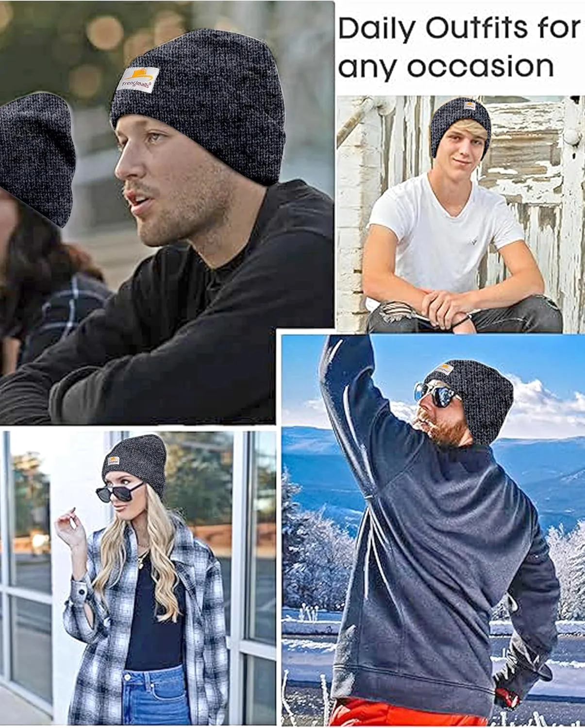 TRENDMALLS Mens/Women/Kids Cap Unisex Hat Knit Cuffed Beanie