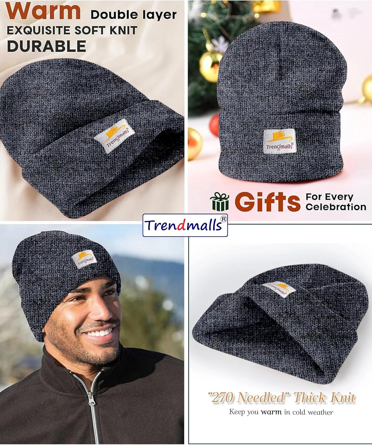 TRENDMALLS Mens/Women/Kids Cap Unisex Hat Knit Cuffed Beanie