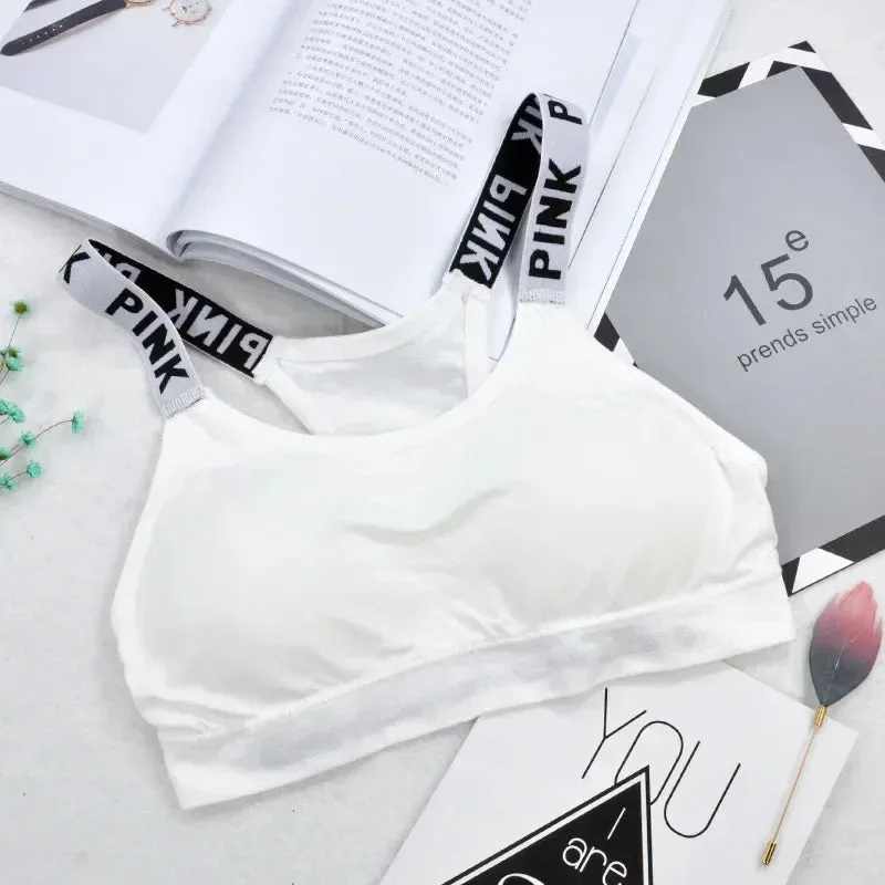 Women's Sports Bra Push Up Fitness Bra Yoga Bra Sport Underwear Running Gym Fitness Tops Black White Letters Seamless Underwear